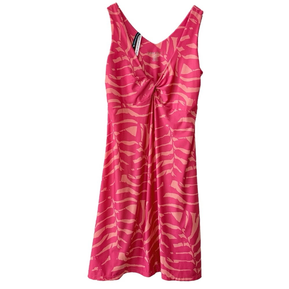 Tropical West Marine Quick Dry Paradise Palm Dress Fuchsia Pink Size Large